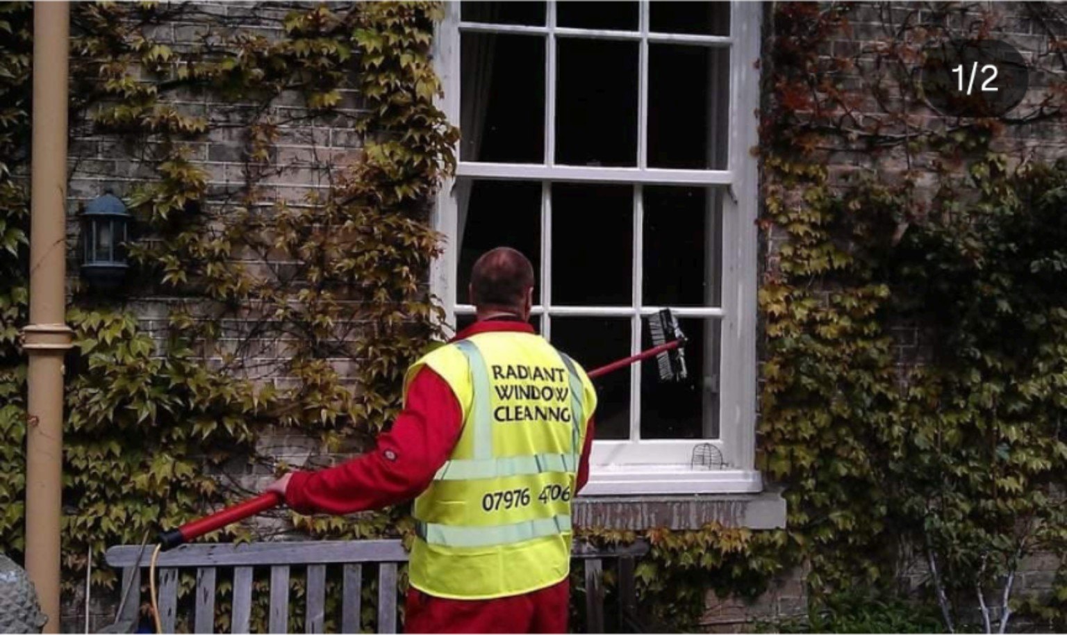 Professional window cleaning in Norwich using exterior cleaning equipment
